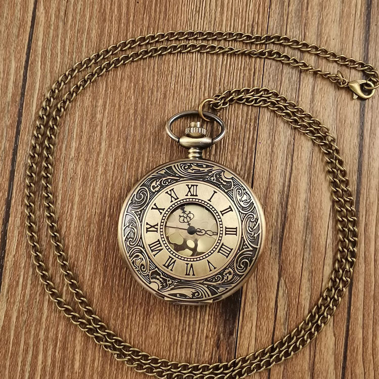 Pakabinamasis kišeninis laikrodis, elektroninis judėjimas, ovalus dialas, lydinio korpusas, judėjimo modelis 66, klasikinis retro stilius