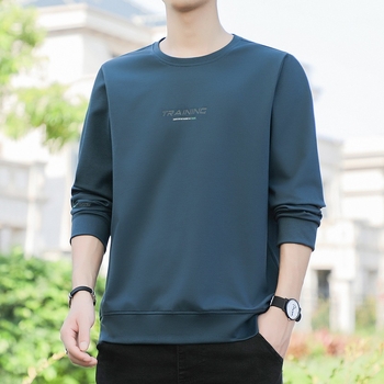 Ανδρικό φούτερ με στρογγυλή λαιμόκοψη, κορεατικού ύφους, ελαφρύ ύφασμα από 100% πολυεστέρα, ελεύθερη γραμμή