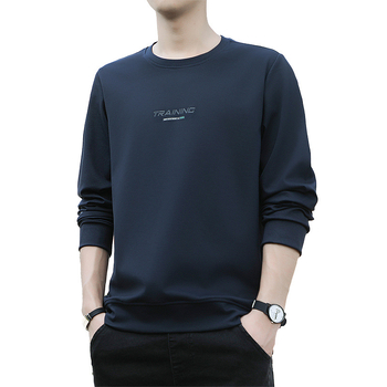 Ανδρικό φούτερ με στρογγυλή λαιμόκοψη, κορεατικού ύφους, ελαφρύ ύφασμα από 100% πολυεστέρα, ελεύθερη γραμμή