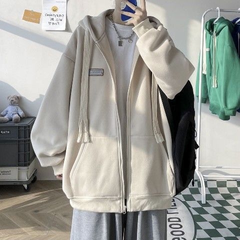 Női kapucnis fleece-béléses, ujjatlan kardigán-stílusú pulóver, laza szabás, tavasz 2025