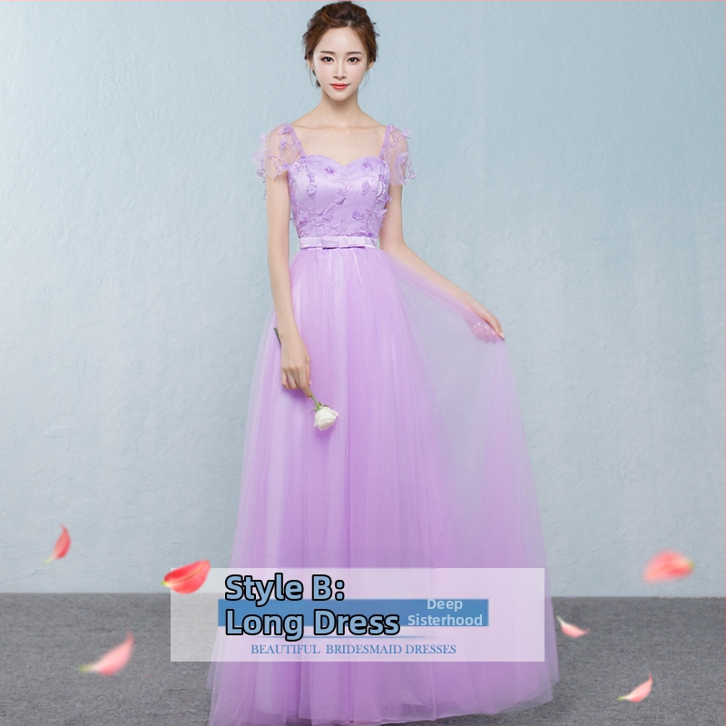 Pamergos suknelė - aukštas liemuo, pusiau rankovė, ilga tutu sijona, tinklinis audinys su medvilnės-linų mišiniu