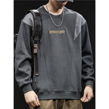 Muški hoodie s patchwork bojama i blokovima, kapuljača, dugi rukavi, plus veličina, proljetno-jesenski stil