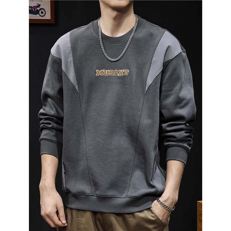 Muški hoodie s patchwork bojama i blokovima, kapuljača, dugi rukavi, plus veličina, proljetno-jesenski stil