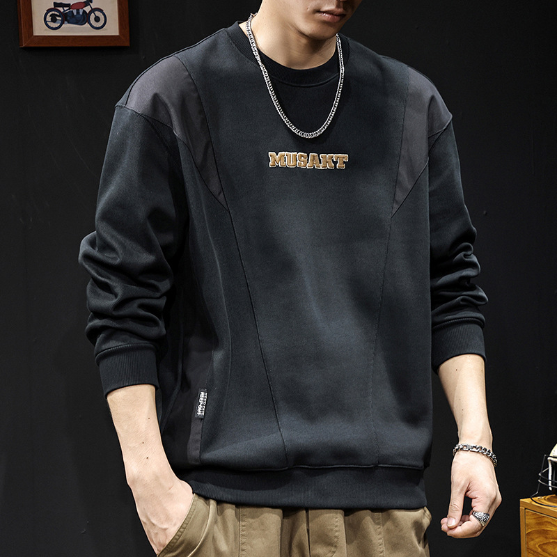 Muški hoodie s patchwork bojama i blokovima, kapuljača, dugi rukavi, plus veličina, proljetno-jesenski stil