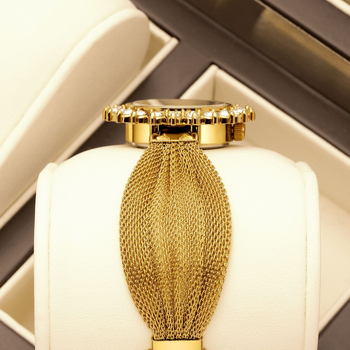 Női karóra napvirág mintával, mechanikus mozgás Chenlong 68; kijelző: kezek + számjegyek; ásványi edzett üveg; csavaros korona