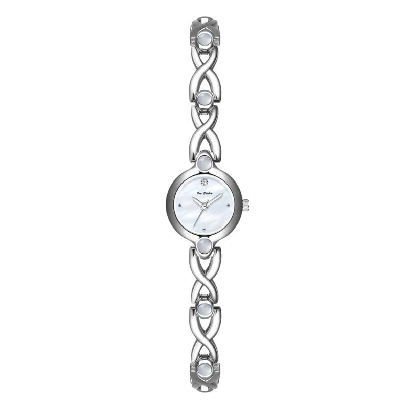 Óra francia retro stílusú tojás alakú számlappal, abalonos díszítéssel; kvarc mozgás (Szingapúr; FA1888/377), 30m vízállóság, tokozás ötvözetből, szíj ötvözetből