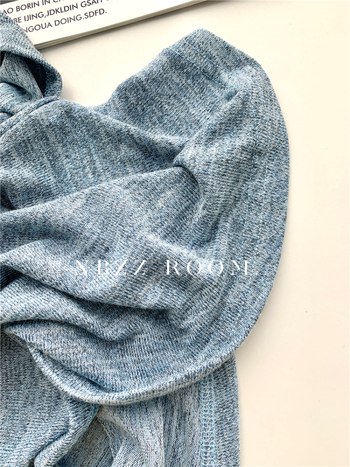 Плетен топ с качулка, корейски стил, свободен крой, дълги ръкави, есен 2024