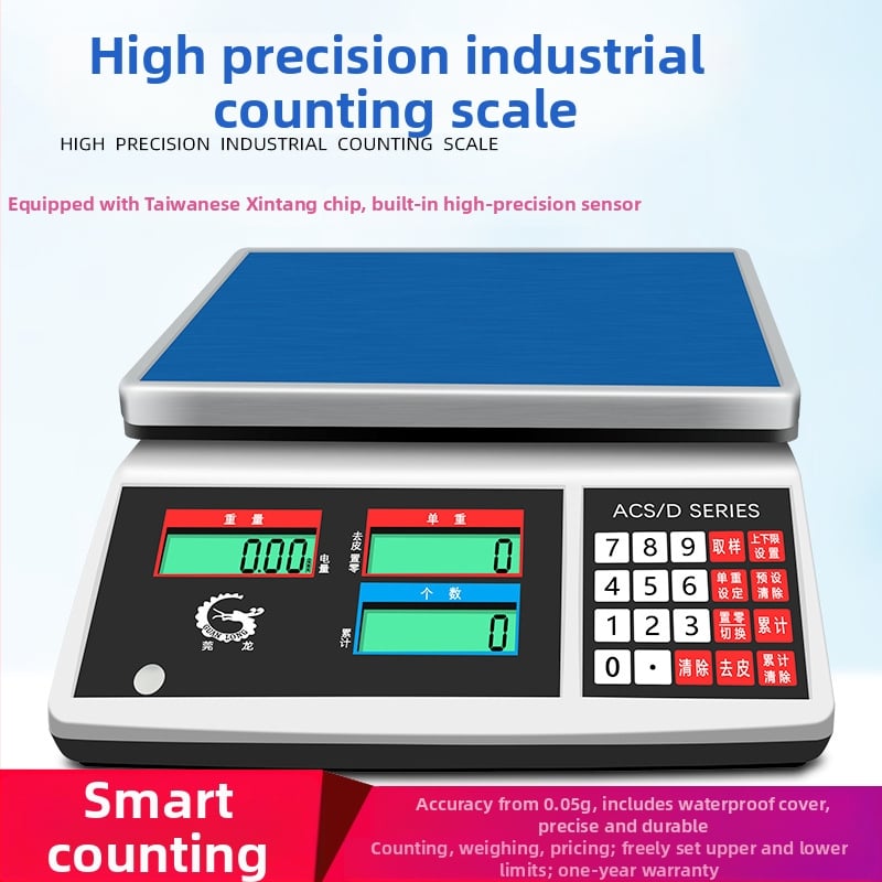 Precizna elektronička vaga za brojanje Wanlong ACS-M18, elektroničko mjerenje, napajanje baterijom, višefunkcionalna upotreba