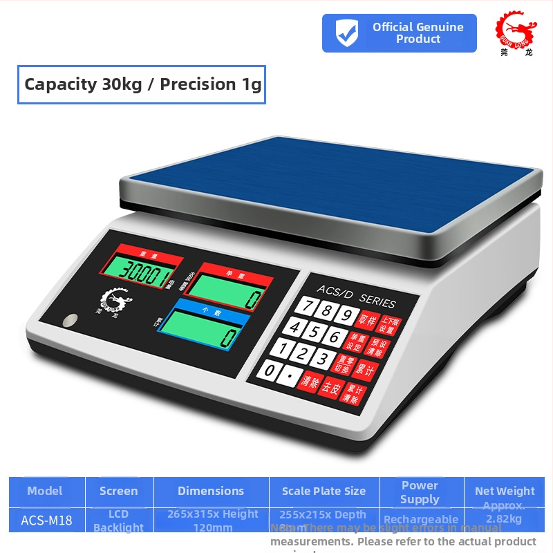 Precizna elektronička vaga za brojanje Wanlong ACS-M18, elektroničko mjerenje, napajanje baterijom, višefunkcionalna upotreba