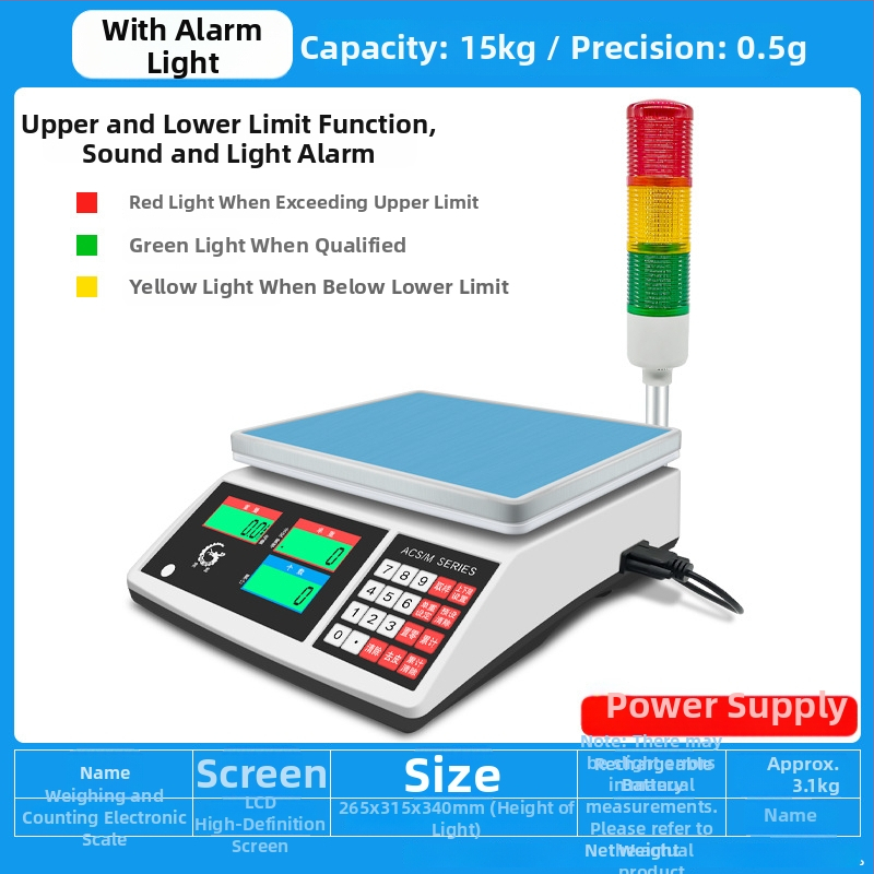 Precizna elektronička vaga za brojanje Wanlong ACS-M18, elektroničko mjerenje, napajanje baterijom, višefunkcionalna upotreba