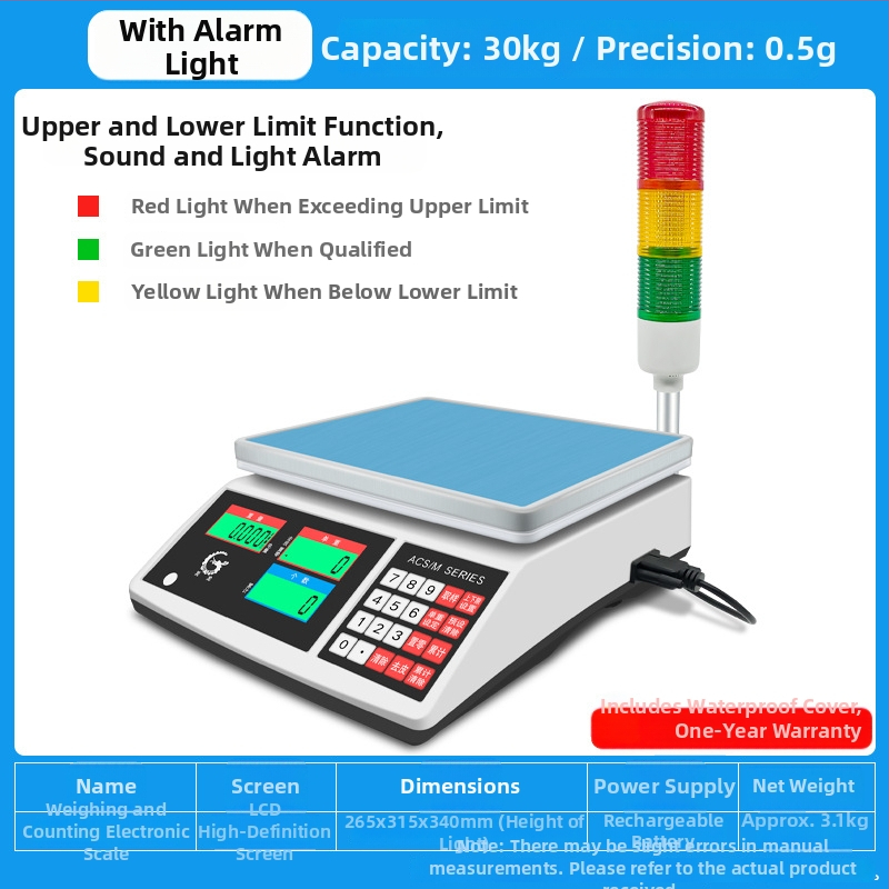 Precizna elektronička vaga za brojanje Wanlong ACS-M18, elektroničko mjerenje, napajanje baterijom, višefunkcionalna upotreba