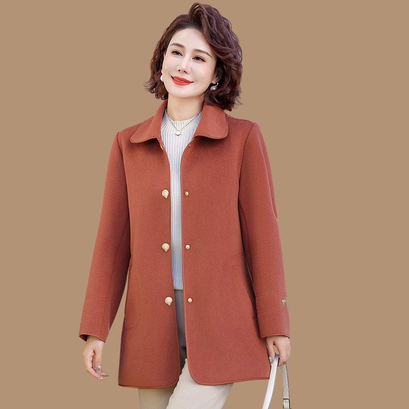 Sieviešu poliestera mētelis, rudens 2025, pilsētas darba stils, vienkrāsains, >95% poliestera saturs, augstas temperatūras apstrāde