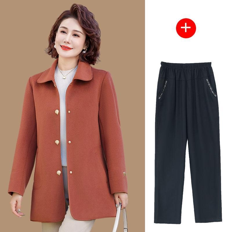 Sieviešu poliestera mētelis, rudens 2025, pilsētas darba stils, vienkrāsains, >95% poliestera saturs, augstas temperatūras apstrāde