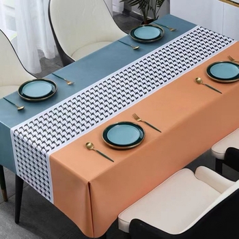 Față de masă în stil scandinav, față de masă din pânză, impermeabilă, rezistentă la ulei, rezistentă la căldură, lavabilă, covoraș dreptunghiular pentru măsuțe de cafea și uz casnic.