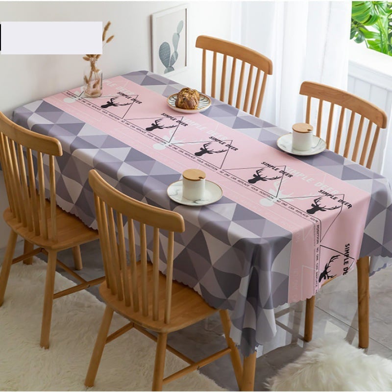 Față de masă în stil scandinav, față de masă din pânză, impermeabilă, rezistentă la ulei, rezistentă la căldură, lavabilă, covoraș dreptunghiular pentru măsuțe de cafea și uz casnic.