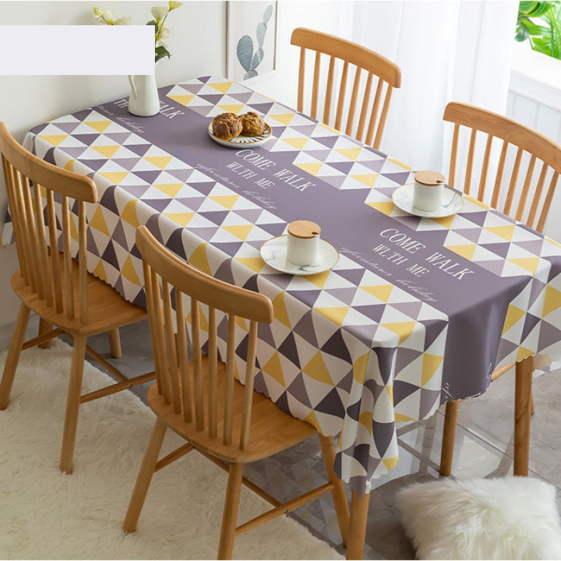 Față de masă în stil scandinav, față de masă din pânză, impermeabilă, rezistentă la ulei, rezistentă la căldură, lavabilă, covoraș dreptunghiular pentru măsuțe de cafea și uz casnic.