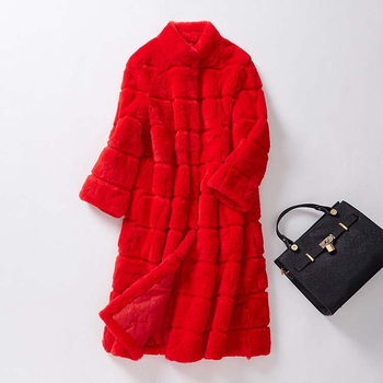 Ilgas moterų kailio imitacijos paltas su aukštu apykakle, miesto stiliaus, ruduo 2023