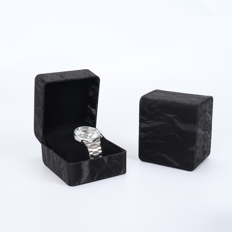 PU nahast kellakarp – kellade väljapanekukarp, pakkekarp, vee lainete muster