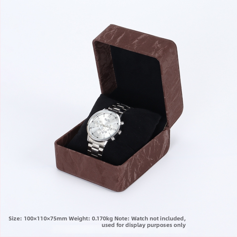 PU nahast kellakarp – kellade väljapanekukarp, pakkekarp, vee lainete muster