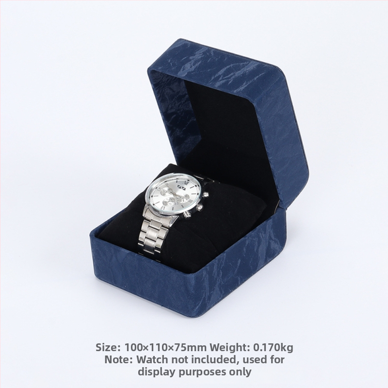 PU nahast kellakarp – kellade väljapanekukarp, pakkekarp, vee lainete muster