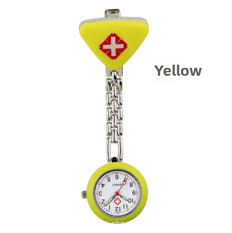 Триъгълен фоб часовник за медицински сестри със светещ циферблат, кварцов механизъм, за жени