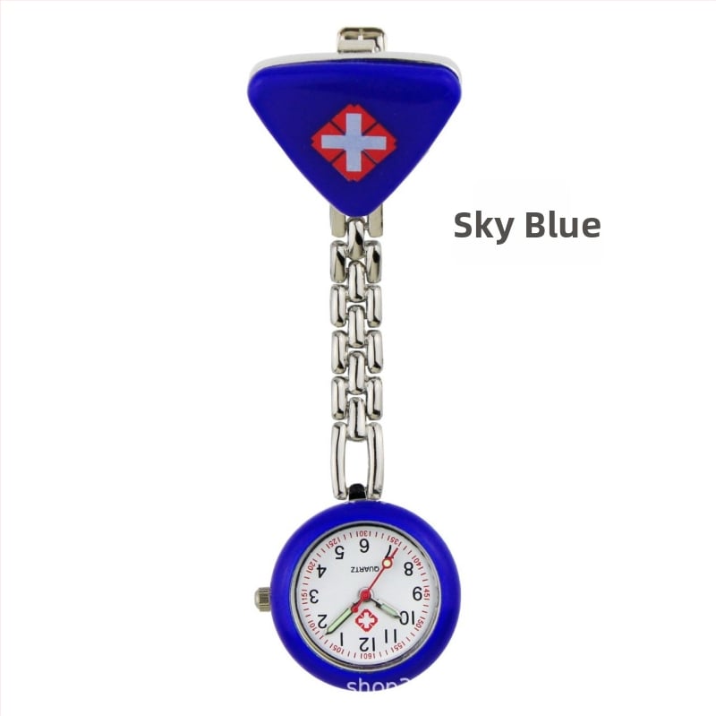 Триъгълен фоб часовник за медицински сестри със светещ циферблат, кварцов механизъм, за жени