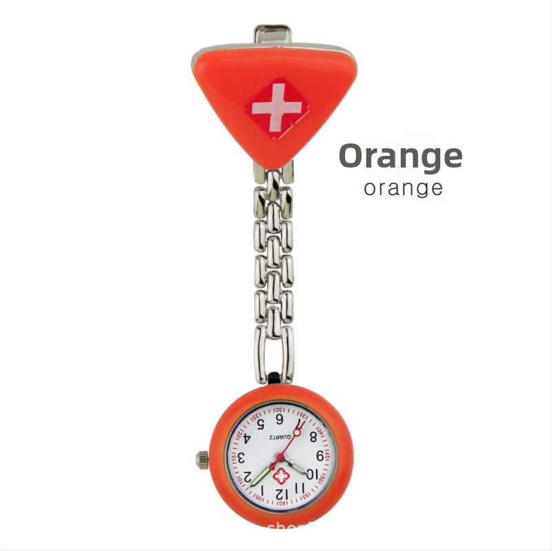 Триъгълен фоб часовник за медицински сестри със светещ циферблат, кварцов механизъм, за жени