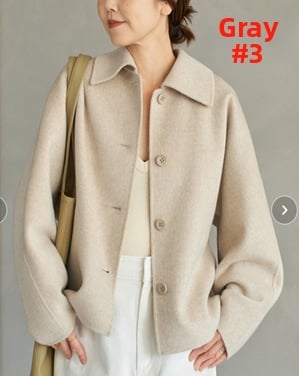 Vilnas jaka ar karainu rakstu, brīvā piegriezuma, bieza auduma, uzvalka apkakle, poliesteru maisījums 90–95%