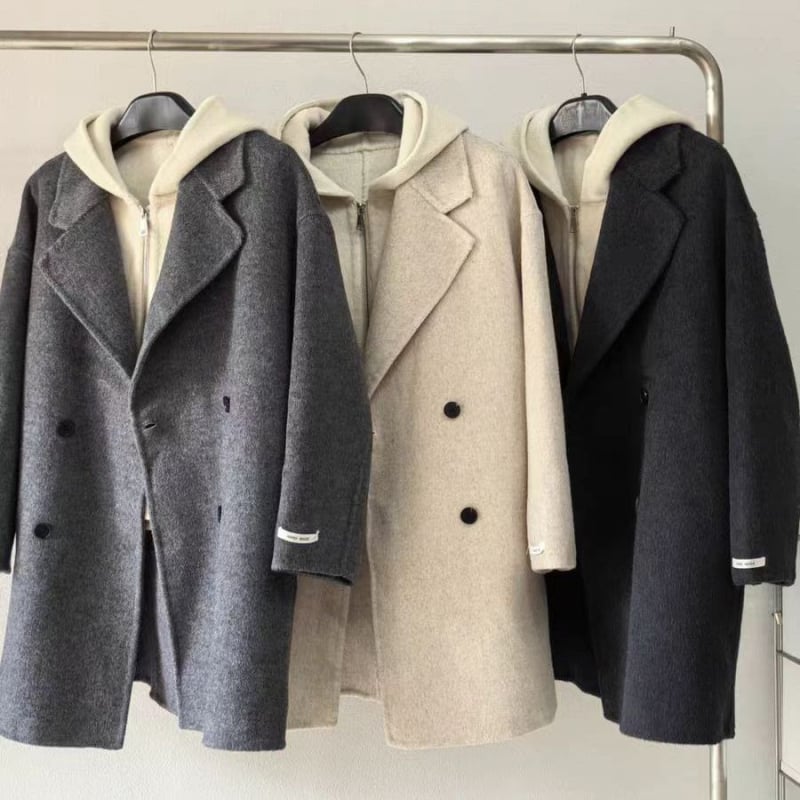 Γυναικείο παλτό Chenille, κοντό χαλαρό μήκος, μίγμα Spandex, ιαπωνικό/κορεατικό casual στυλ, γιακά σακάκι, μήκος 40–50 cm