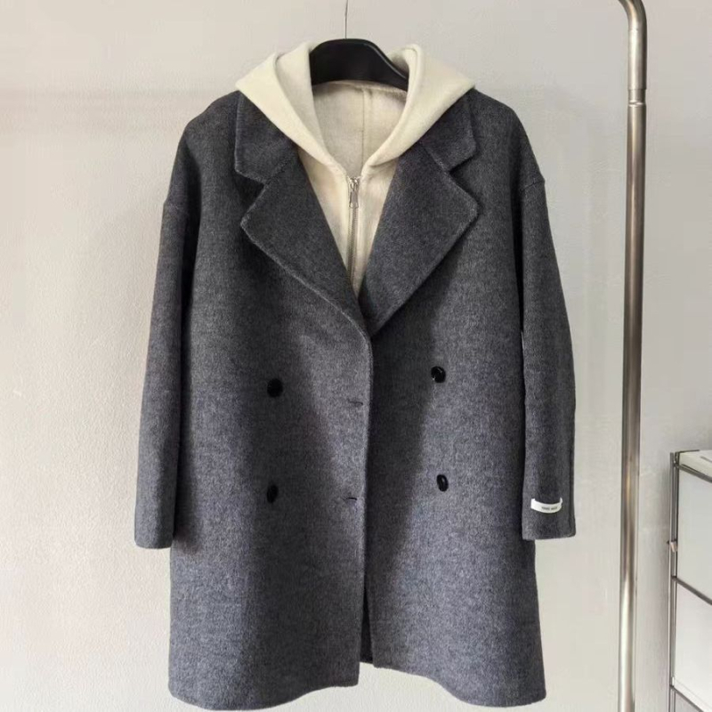 Γυναικείο παλτό Chenille, κοντό χαλαρό μήκος, μίγμα Spandex, ιαπωνικό/κορεατικό casual στυλ, γιακά σακάκι, μήκος 40–50 cm