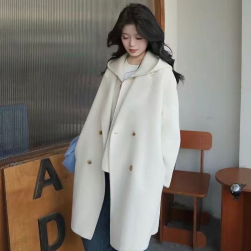 Γυναικείο παλτό Chenille, κοντό χαλαρό μήκος, μίγμα Spandex, ιαπωνικό/κορεατικό casual στυλ, γιακά σακάκι, μήκος 40–50 cm