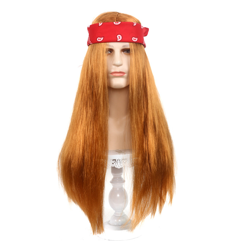 Cosplay perukas roko stiliui, vidutinio ilgio plaukai, plaukų medžiaga: K silk/p silk, modelis 56485, kilmė Zhejiang