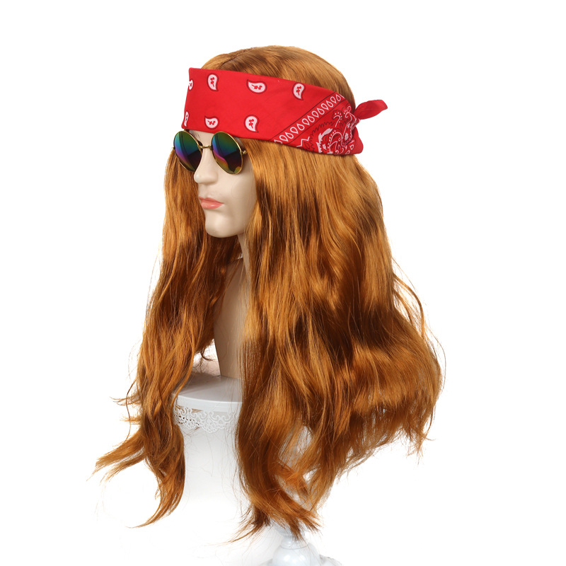 Cosplay perukas roko stiliui, vidutinio ilgio plaukai, plaukų medžiaga: K silk/p silk, modelis 56485, kilmė Zhejiang