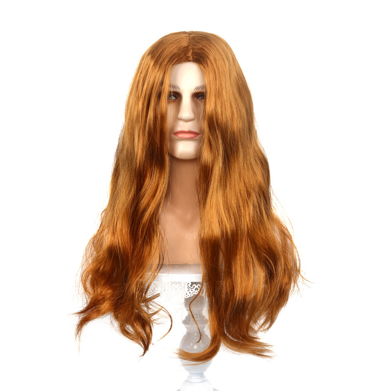 Cosplay perukas roko stiliui, vidutinio ilgio plaukai, plaukų medžiaga: K silk/p silk, modelis 56485, kilmė Zhejiang