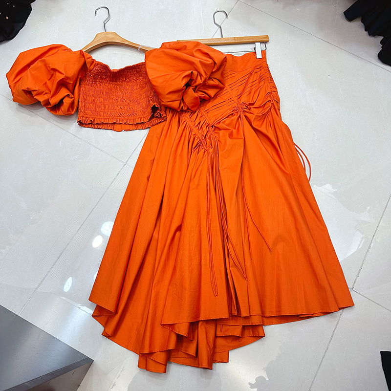 Thirteen Lines australsko-francuski stil, elegantna plisirana haljina s puff rukavima, svečani komplet haljine A1-1185