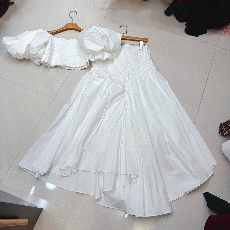 Thirteen Lines australsko-francuski stil, elegantna plisirana haljina s puff rukavima, svečani komplet haljine A1-1185
