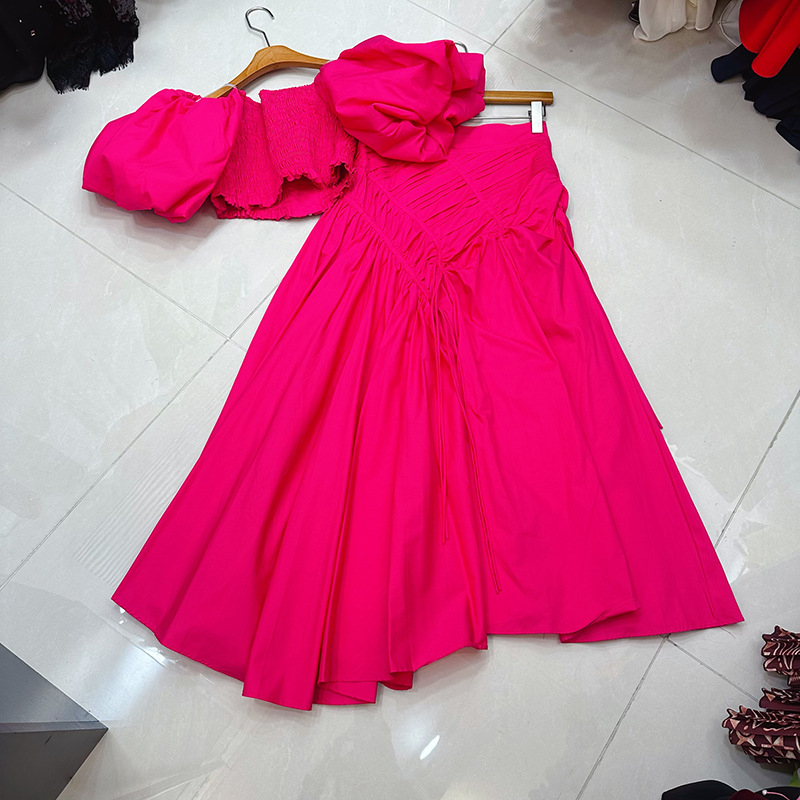 Thirteen Lines australsko-francuski stil, elegantna plisirana haljina s puff rukavima, svečani komplet haljine A1-1185