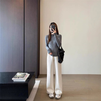 Ženske hlače od modalnog materijala, široke nogavice, elastični pojas, tanki materijal, ljeto 2025