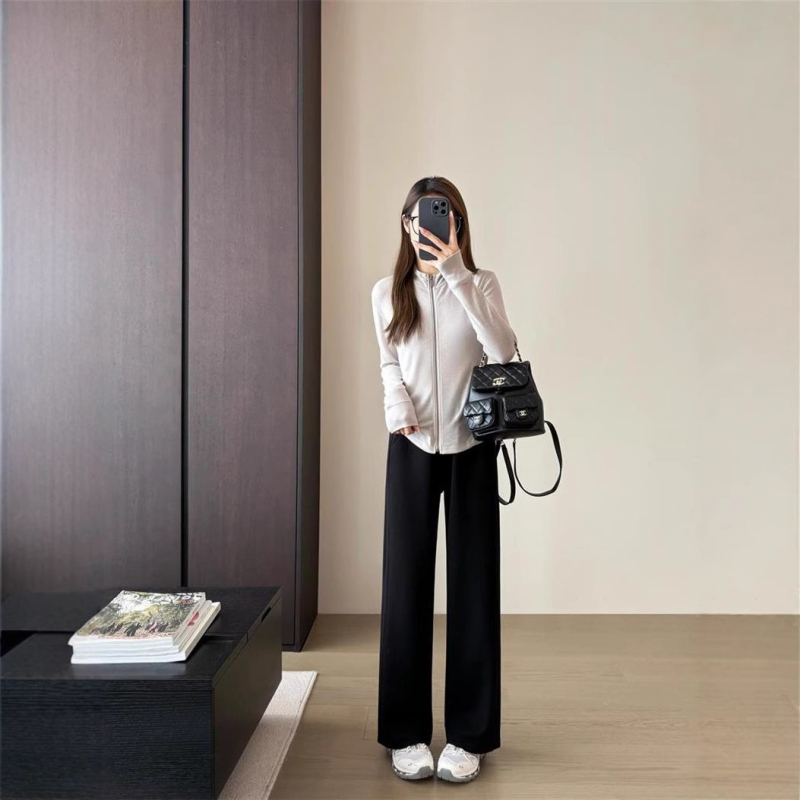 Ženske hlače od modalnog materijala, široke nogavice, elastični pojas, tanki materijal, ljeto 2025