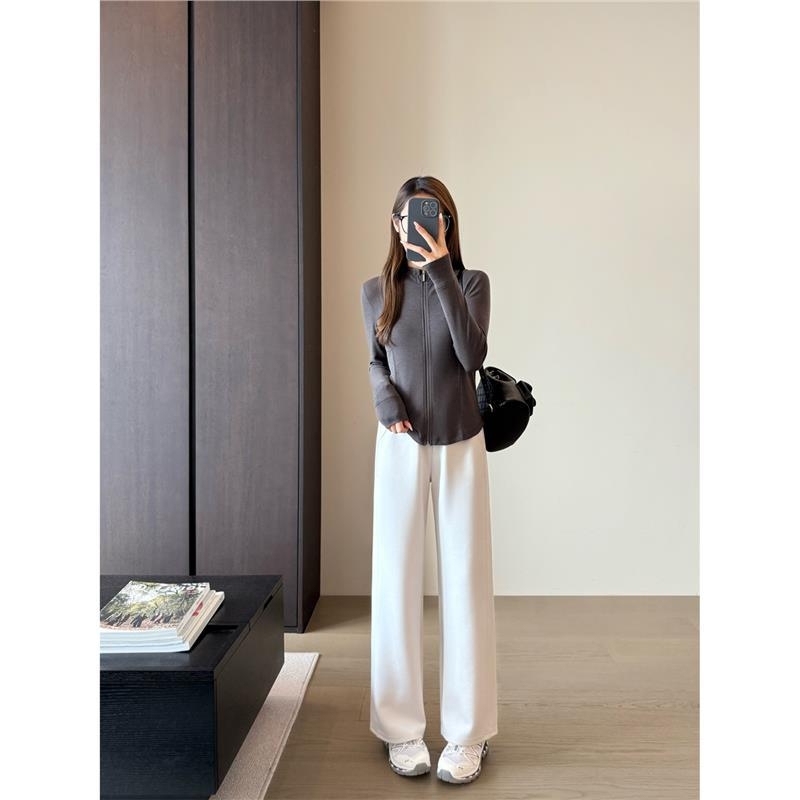 Ženske hlače od modalnog materijala, široke nogavice, elastični pojas, tanki materijal, ljeto 2025