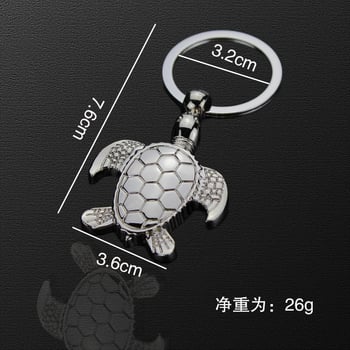 Loominguline võtmehoidja koomiksikilpkonna ja graveeringuga kaisukaruga, peen kingitus koerale