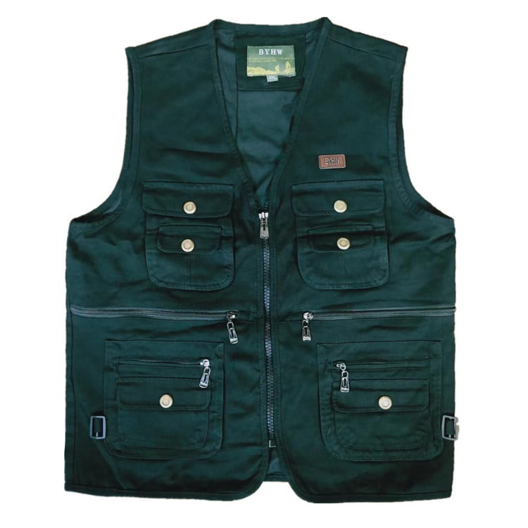 Kokvilnas vesta ar V kaklu, rāvējslēdzējs, ikdienas kardigāna stilā, vairāk kabatas