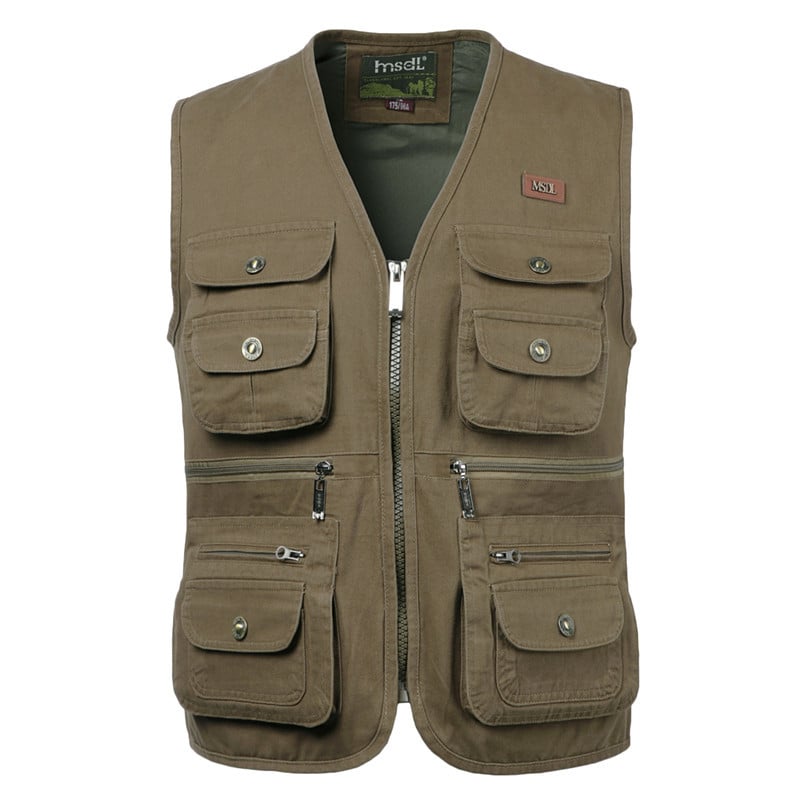 Kokvilnas vesta ar V kaklu, rāvējslēdzējs, ikdienas kardigāna stilā, vairāk kabatas