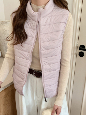 Manmido Geometrisks neilona kviltētais kardigans veste ar rāvējslēdzēju, pildījums poliestera-pamats