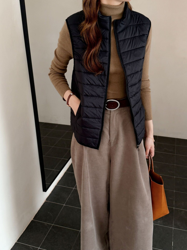 Manmido Geometrisks neilona kviltētais kardigans veste ar rāvējslēdzēju, pildījums poliestera-pamats