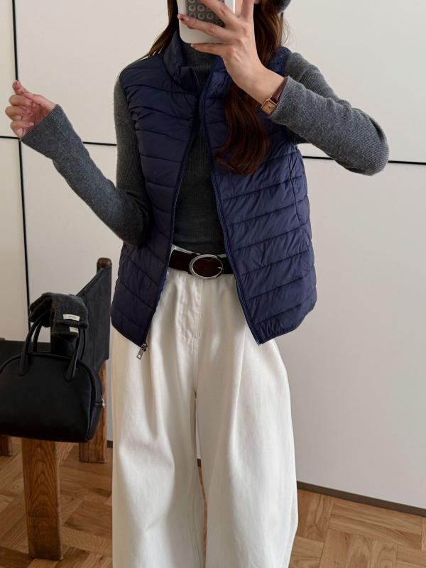 Manmido Geometrisks neilona kviltētais kardigans veste ar rāvējslēdzēju, pildījums poliestera-pamats