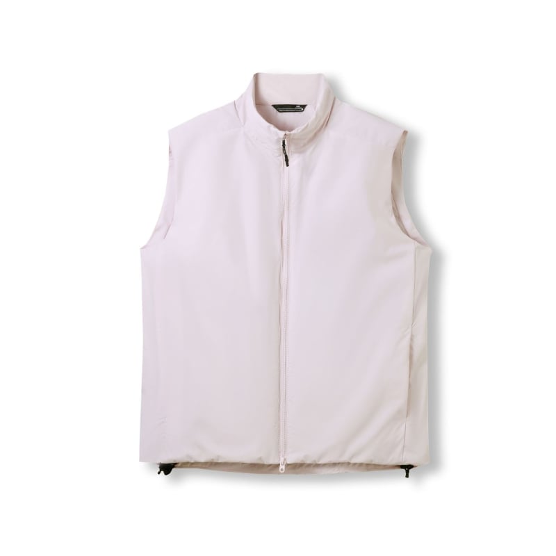 Vastag poliészter töltetű pamutkeverék mellény vízlepergető és szélvédő technológiával, őszi-téli szezon, kapucni nélkül, oldalsó zsebek, felnőtteknek