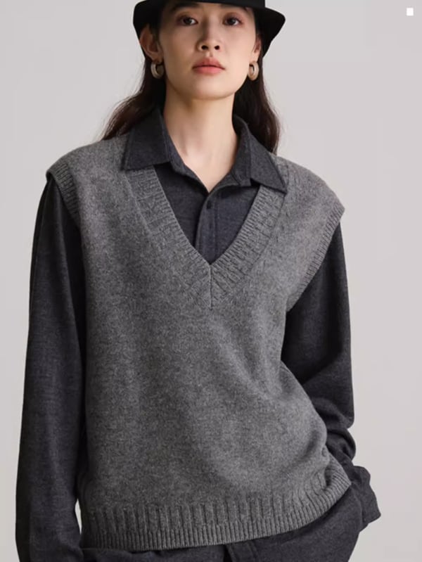 Sievietēm vilnas adīta veste, V kakls, 3D raksts, brīva piegriezuma, elegants pilsētas stils