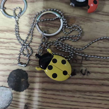 Katicabogár motívumú kvarc zsebóra, fém tokkal, organikus üvegből készült tükör, mutató kijelző, testreszabható