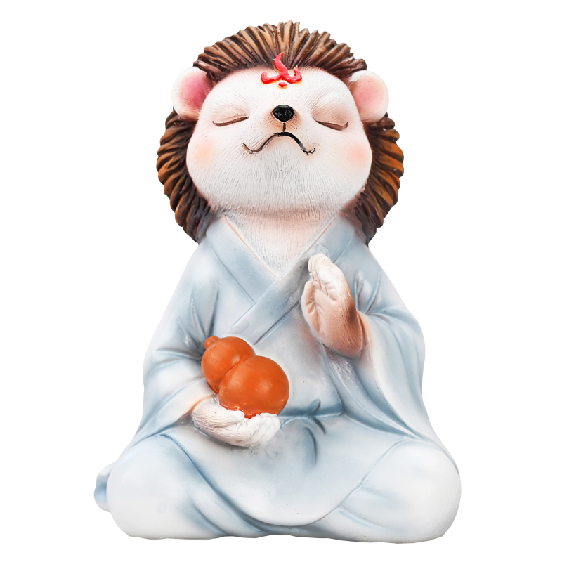 Декоративна лисица-фигура от смола в зен стил, бонсай-декор за градина, балкон и кола